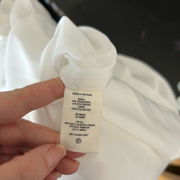 NWOT Theory Crepe Halter Dress in Ivory - Picture 7 of 8